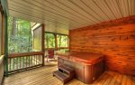 Lower Level Screened Porch and Hot tub